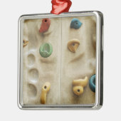 Bunte kletternde Wand-Felsen Silbernes Ornament (Links)