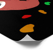 Bunte Kletterwand Faultier Kletterer Boulder Poster (Ecke)