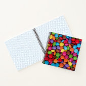 Bunte Knopfbonbons Notizblock (Innenseite)