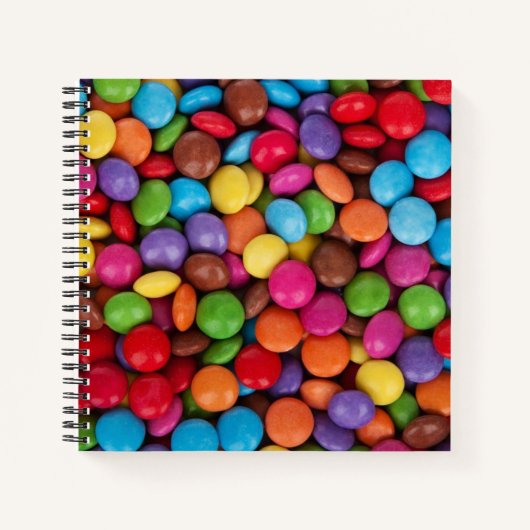 Bunte Knopfbonbons Notizblock (Vorderseite)