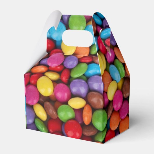 Bunte Knopfbons Geschenkschachtel (Vorderseite)