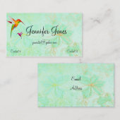 Bunte Kolibri-Visitenkarte Visitenkarte (Vorne/Hinten)