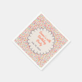Bunte Konfetti-Geburtstagsservietten Serviette (Ecke)