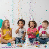 Bunte Konfetti-Party Partyhütchen