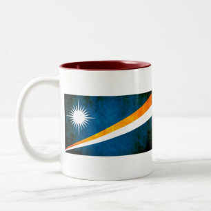 Bunte Kontrast Marshallese Flagge Zweifarbige Tasse