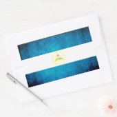 Bunte Kontrast-Nicaraguaner-Flagge Rechteckiger Aufkleber (Umschlag)