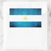 Bunte Kontrast-Nicaraguaner-Flagge Rechteckiger Aufkleber (Tasche)