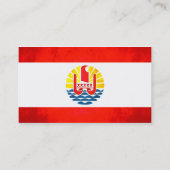 Bunte Kontrast-Polynesier-Flagge Visitenkarte (Rückseite)