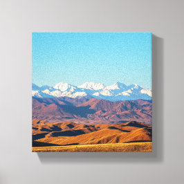 Bunte Kontraste: Wüste und Schnee Leinwanddruck