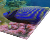 Bunte Koralle u. tropische Fische Schneidebrett (Ecke)
