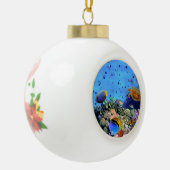 Bunte Korallenriff-Lebewesen Keramik Kugel-Ornament (Links)