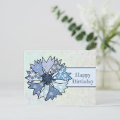 bunte Kornblume Postkarte (Stehend Vorderseite)