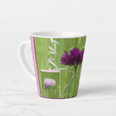 Bunte Kornblumen Collage Latte Tasse (Linke Ecke)
