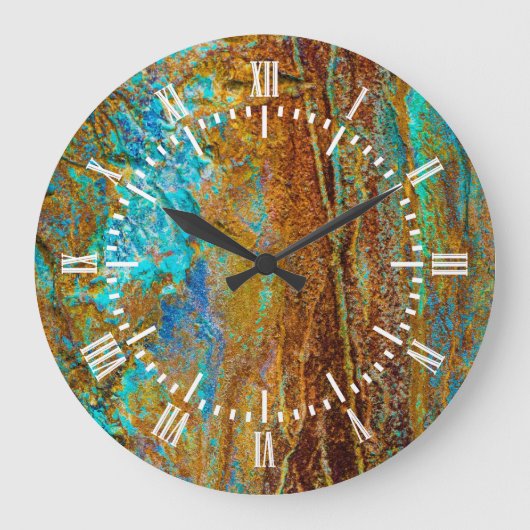 Bunte Korrosion Große Wanduhr (Vorderseite)