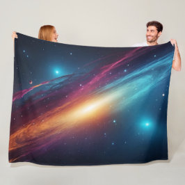 Bunte Kosmische Nebel des äußeren Weltraums Abstra Fleecedecke