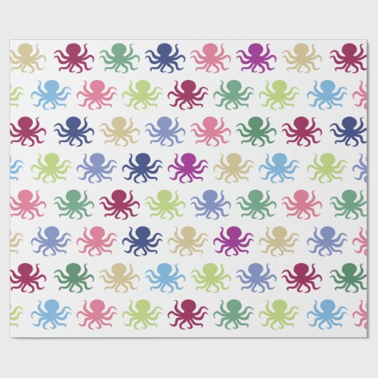 Bunte Krake Geschenkpapier (Flach)