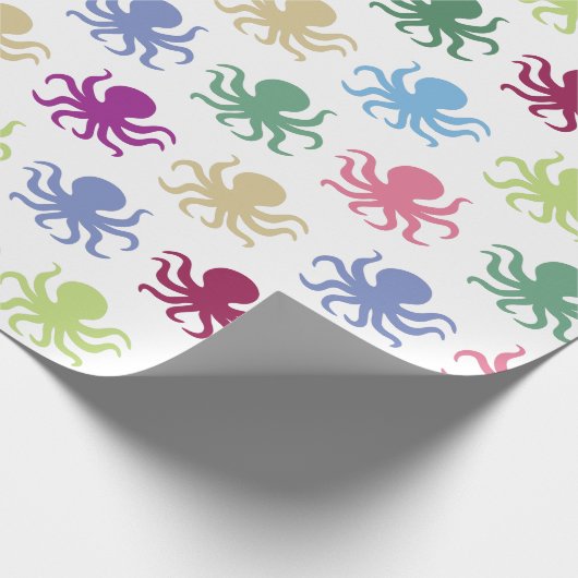 Bunte Krake Geschenkpapier (Ecke)