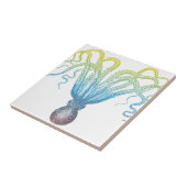 bunte Kraken-Silhouette Fliese (Seite)