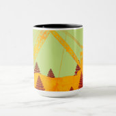 Bunte Kran-Betreiber-funktionierende Tasse (Zentrum)