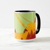 Bunte Kran-Betreiber-funktionierende Tasse (VorderseiteRechts)