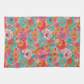 Bunte Krankenpflegerin Floralmuster (1) Geschirrtuch (Horizontal)