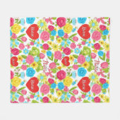 Bunte Krankenpflegerin Floralmuster (2) Fleecedecke (Vorderseite (Horizontal))