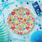 Bunte Krankenpflegerin Floralmuster (2) Pappteller (Party)