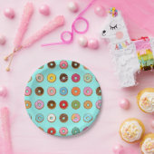 Bunte Krapfen Pappteller (Party)