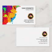 Bunte kreative Farben-Spritzer-Schalen-Farbe Visitenkarte (Vorne/Hinten)