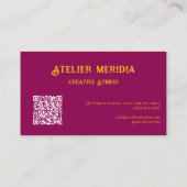 Bunte Kreativstudio mit QR Code Visitenkarte (Rückseite)
