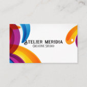 Bunte Kreativstudio mit QR Code Visitenkarte (Vorderseite)