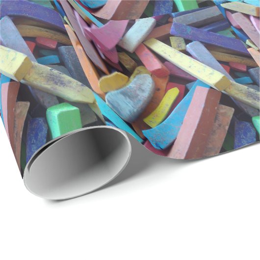 bunte Kreide Geschenkpapier (Rolleneckpunkt)