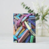 bunte Kreide Postkarte (Stehend Vorderseite)