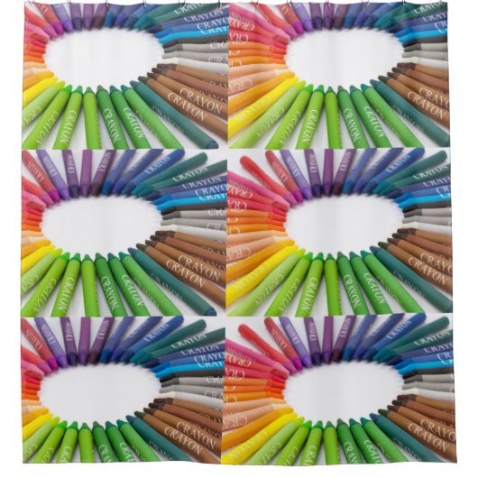 Bunte Kreidekrebse Duschvorhang (Vorderseite)