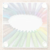 Bunte Kreidekrebse Glasuntersetzer (Rückseite)