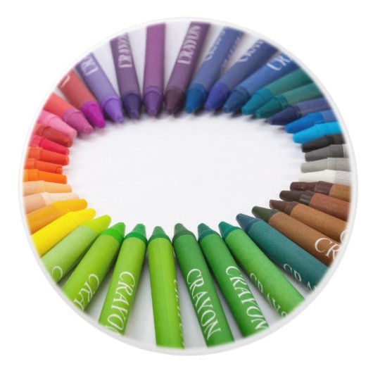 Bunte Kreidekrebse Keramikknauf (Vorderseite)