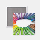 Bunte Kreidekrebse Magnet (Vorderseite/Rückseite)