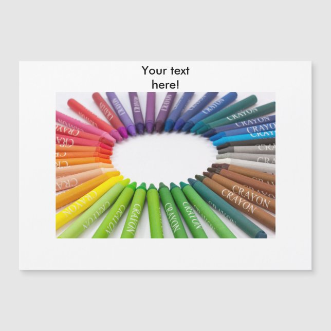 Bunte Kreidekrebse Magnetkarte (Vorderseite)