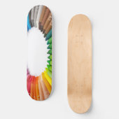 Bunte Kreidekrebse Skateboard (Vorderseite)