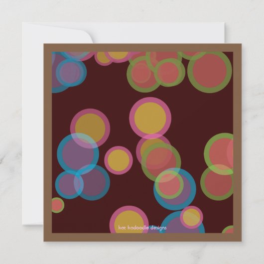 Bunte Kreis-Disco-Licht-Tanz-Party Einladung (Rückseite)