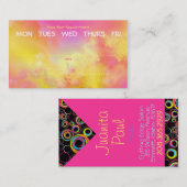 bunte Kreis-Visitenkarte Terminkarte (Vorne/Hinten)