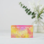 bunte Kreis-Visitenkarte Terminkarte (Stehend Vorderseite)