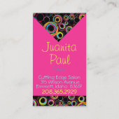 bunte Kreis-Visitenkarte Terminkarte (Rückseite)