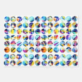 Bunte Kreise auf weißem Hintergrund Geschenkpapier Set (Vorderseite 2)