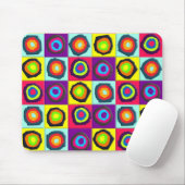 Bunte Kreise in Quadraten Mousepad (Mit Mouse)