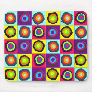 Bunte Kreise in Quadraten Mousepad