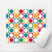 Bunte Kreise u. Quadrat-Muster Mousepad (Mit Mouse)