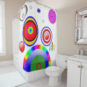 bunte kreisförmige Duschvorhänge Duschvorhang (Beispiel)