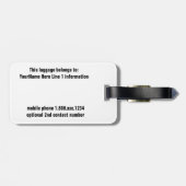 Bunte kubanische Architektur Havanas Kuba Gepäckanhänger (Rückseite horizontal)