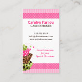 Bunte Kuchen-Bäckerei Visitenkarte (Rückseite)